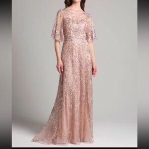 Pink sequin bridesmaids dress